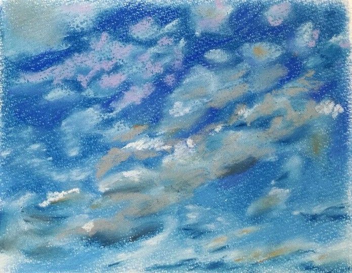 空 雲の描き方 簡単 アナログ背景をパステルで描く方法 パステル画を描く