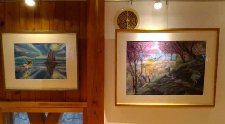 風景画を中心に展示した個展の様子