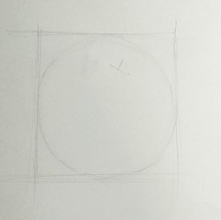 ヘタを単純な線で描いたところ
